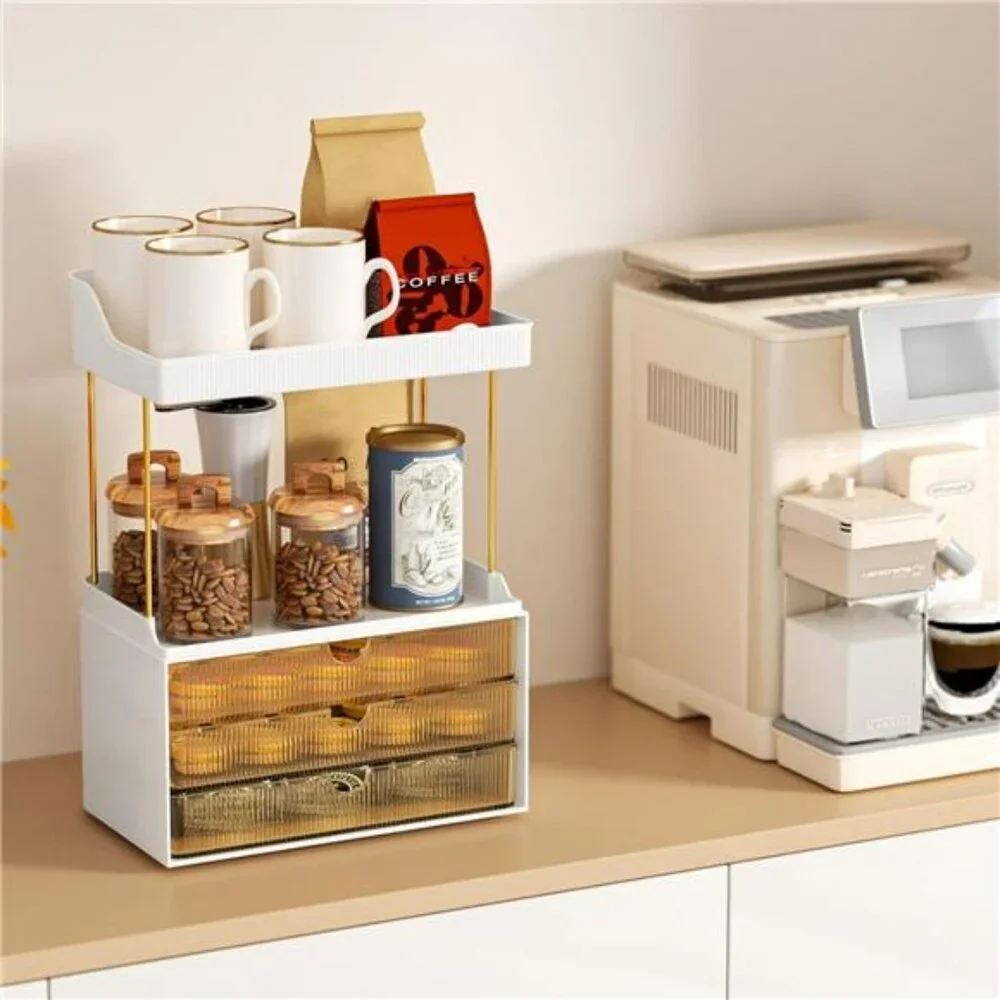 Makeup Organizer 5 Tier Vanity Storage Drawers for Skincare Bathroom Counter